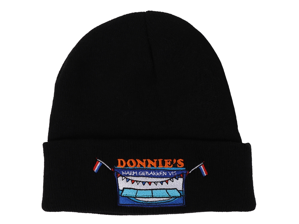 Warm gebakken vis Beanie Zwart