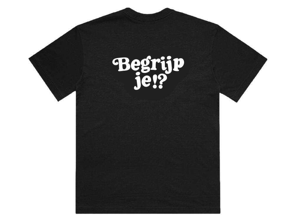 Lyric Begrijp je!? T-shirt Zwart