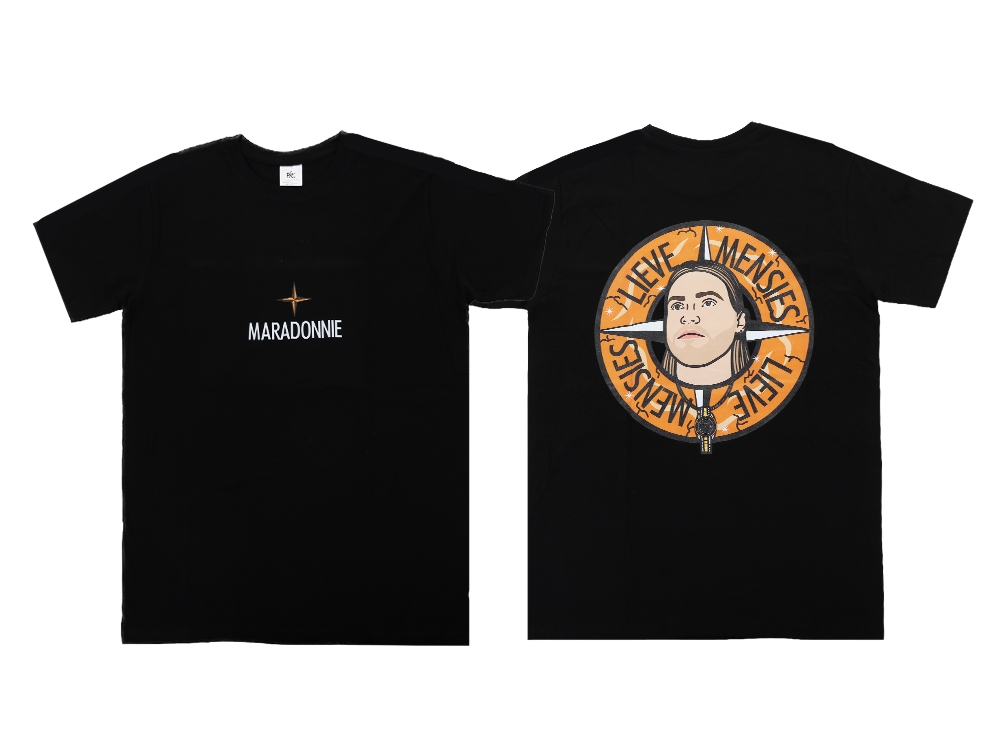 Maradonnie T-Shirt Zwart