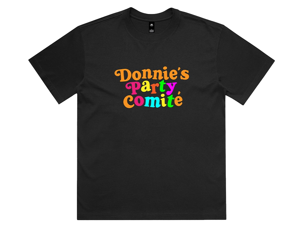 Donnie's Party Comité T-shirt Zwart